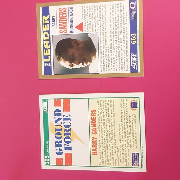 Set of 7 Barry Sanders Trading Cards - Picture 6 of 10